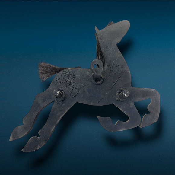 Vintage 1995 Native American Pawnee Austin Real Rider Sioux Pony Pottery Decor - Picture 4 of 8